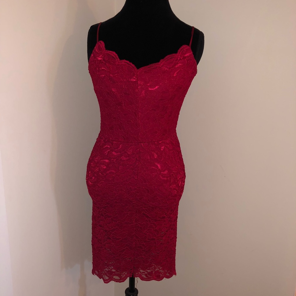 Jump Apparel Wine Lace Dress